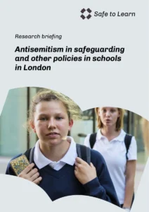 The front cover of the Antisemitism in safeguarding and other policies in schools in London document