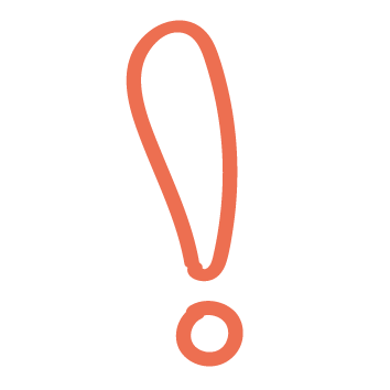 A graphic showing an exclamation mark