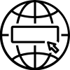 An icon depicting a the internet